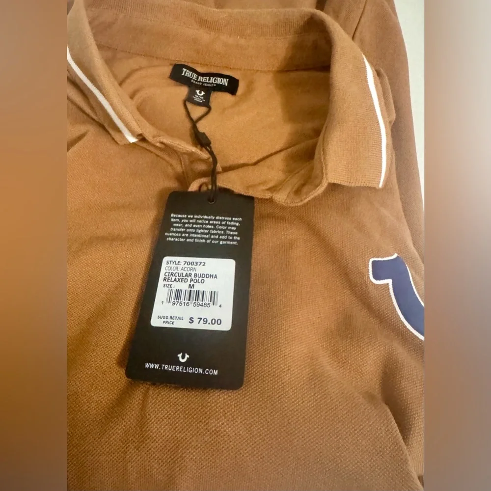 True Religion Men’s Buddha‎ Logo Polo Shirt 100% Cotton